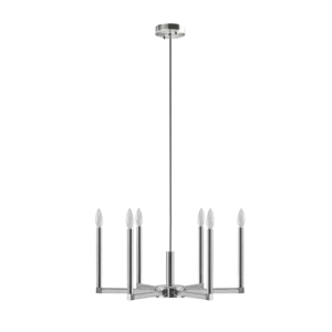 6-Light Contemporary Candelabra Style Chandelier with Adjustable Height For Indoor