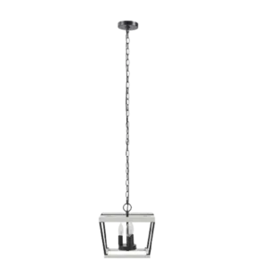 Drum Pendant Light With Metal Shade and Black Finish For Indoor
