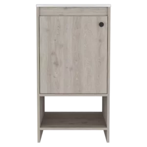 Westbury 1-Shelf Freestanding Vanity Cabinet Light Gray