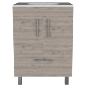 Clifton 2-Door Rectangle Single Bathroom Vanity Light Gray
