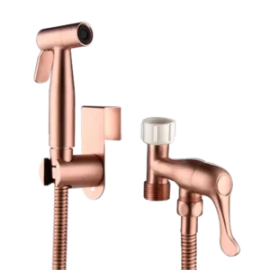 Stainless Steel Bidet Sprayer with Sprayer Holder in Rose Gold
