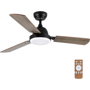 Simple Deluxe 44-inch Ceiling Fan with LED Light and Remote Control, 6-Speed Modes, 2 Rotating Modes , Timer