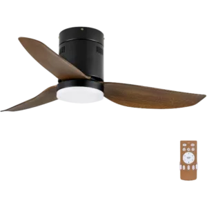 40 in. Walnut Indoor Ceiling Fan with LED Light and Remote Control