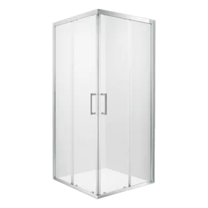 35.38 in. W x 76 in. H Neo Angle Pivot Semi Frameless Corner Shower Enclosure in Chrome