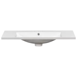 36" Single Bathroom Basin Sink, Vanity Top Only, 3-Faucet Holes, Resin