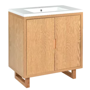 30" Bathroom vanity Set with Sink, Combo Cabinet, Bathroom Storage Cabinet, Solid Wood Frame