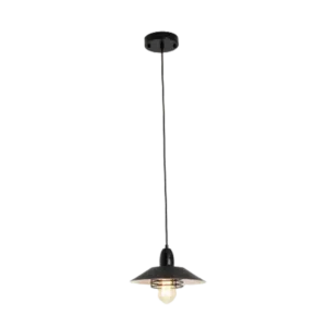 60 -Watt 1 Light Industrial Black Farmhouse Vintage Pendant Light for Kitchen Island, Living Room For Indoor