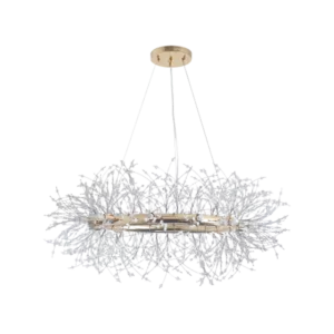 12-Light Rustic Modern American Round Crystal Chandelier with Adjustable Height For Indoor