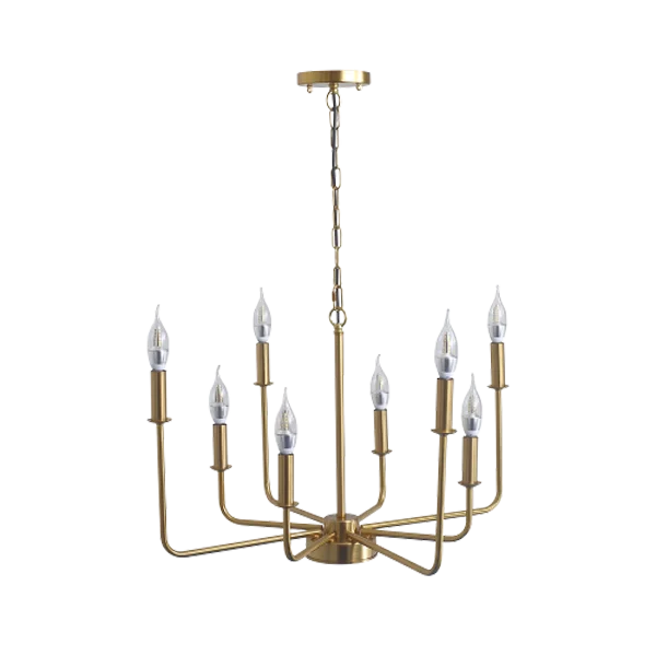 Modern LED Chandelier - Retro Industrial, 8 Lights For Indoor