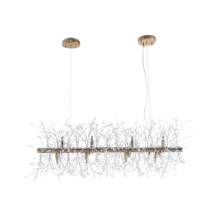 36.6 in. 12-Light Modern Golden Iron Crystal Multi-Particle Chandelier Ceiling Light Dimmable For Indoor