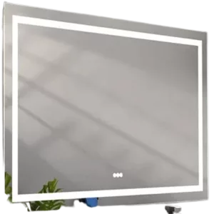 72 in. W x 48 in. H Frameless LED Rectangular Bathroom Vanity Mirror in White