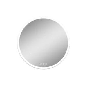 26 in W x  26 in. H Acrylic LED Round Make-up Mirror in Silver