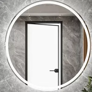 20 in. W x 20 in. H Round Frameless Wall LED Bathroom Vanity Mirror with Dimmable Smart Touch Button in Silver