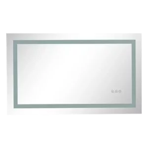 32 in. W x 24 in. H Rectangular LED Bathroom Mirror with Front and Backlight, Large Dimmable Wall Mirror with Anti-Fog in White