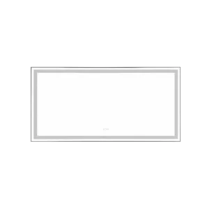 48 in. W x 36 in. H Rectangular Bathroom Mirror with Front and Backlight with Anti-Fog in White
