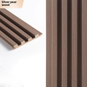 TRWSL00101 - 9 ft. x 0.48 ft. x 0.7 in. Silver Pear Wood Decorative Wood Slat Wall Panel