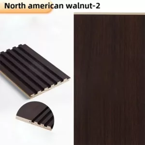 TRWSL001021 - 9 ft. x 0.48 ft. x 0.7 in. North american walnut Decorative Wood Slat Wall Panel