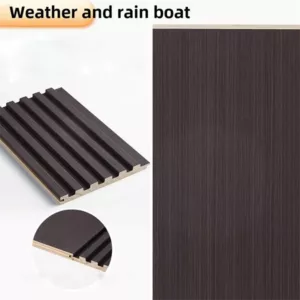 TRWSL001022 - 9 ft. x 0.48 ft. x 0.7 in. Weather and rain boat Decorative Wood Slat Wall Panel