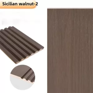 TRWSL001032 - 9 ft. x 0.48 ft. x 0.7 in. Sicilian walnut Decorative Wood Slat Wall Panel