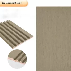 TRWSL001033 - 9 ft. x 0.48 ft. x 0.7 in. Lou lan ancient oak Decorative Wood Slat Wall Panel
