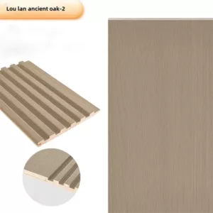 TRWSL001034 - 9 ft. x 0.48 ft. x 0.7 in. Lou lan ancient oak Decorative Wood Slat Wall Panel