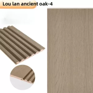TRWSL001036 - 9 ft. x 0.48 ft. x 0.7 in. Lou lan ancient oak Decorative Wood Slat Wall Panel