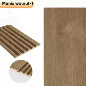 TRWSL001037 - 9 ft. x 0.48 ft. x 0.7 in. Munis walnut Decorative Wood Slat Wall Panel