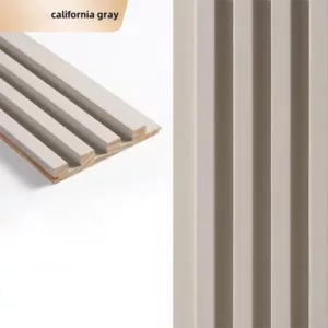 TRWSL00104 - 9 ft. x 0.48 ft. x 0.7 in. California gray Decorative Wood Slat Wall Panel