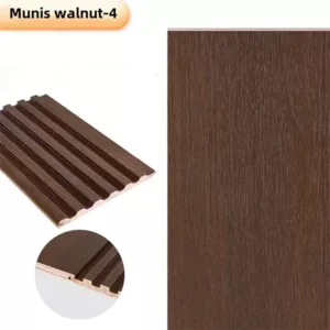 TRWSL001040 - 9 ft. x 0.48 ft. x 0.7 in. Munis walnut Decorative Wood Slat Wall Panel