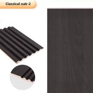 TRWSL001042 - 9 ft. x 0.48 ft. x 0.7 in. Classical oak Decorative Wood Slat Wall Panel