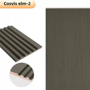 TRWSL001045 - 9 ft. x 0.48 ft. x 0.7 in. Cosvis elm Decorative Wood Slat Wall Panel