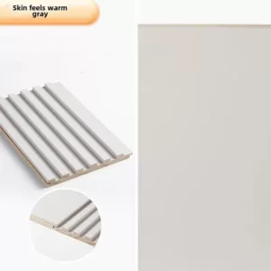 TRWSL001049 - 9 ft. x 0.48 ft. x 0.7 in. Skin feels warms gray Decorative Wood Slat Wall Panel