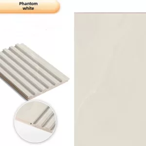 TRWSL001057 - 9 ft. x 0.48 ft. x 0.7 in. Phantom white Decorative Wood Slat Wall Panel