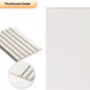 TRWSL001060 - 9 ft. x 0.48 ft. x 0.7 in. Pearlescent beige Decorative Wood Slat Wall Panel