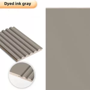 TRWSL001063 – 9 ft. x 0.48 ft. x 0.7 in. Dyed Ink Gray Decorative Wood Slat Wall Panel