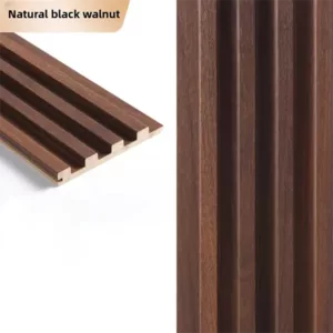 TRWSL00107 - 9 ft. x 0.48 ft. x 0.7 in. Natural black walnut Decorative Wood Slat Wall Panel