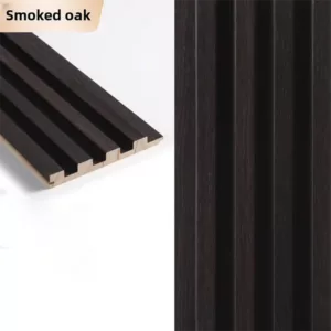 TRWSL00108 - 9 ft. x 0.48 ft. x 0.7 in. Smoked oak Decorative Wood Slat Wall Panel