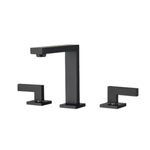 Widespread 2-Handle High-Arc Bathroom Faucet in Matte Black